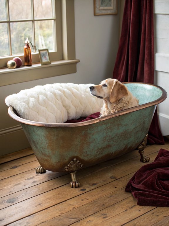 stylish copper dog bed