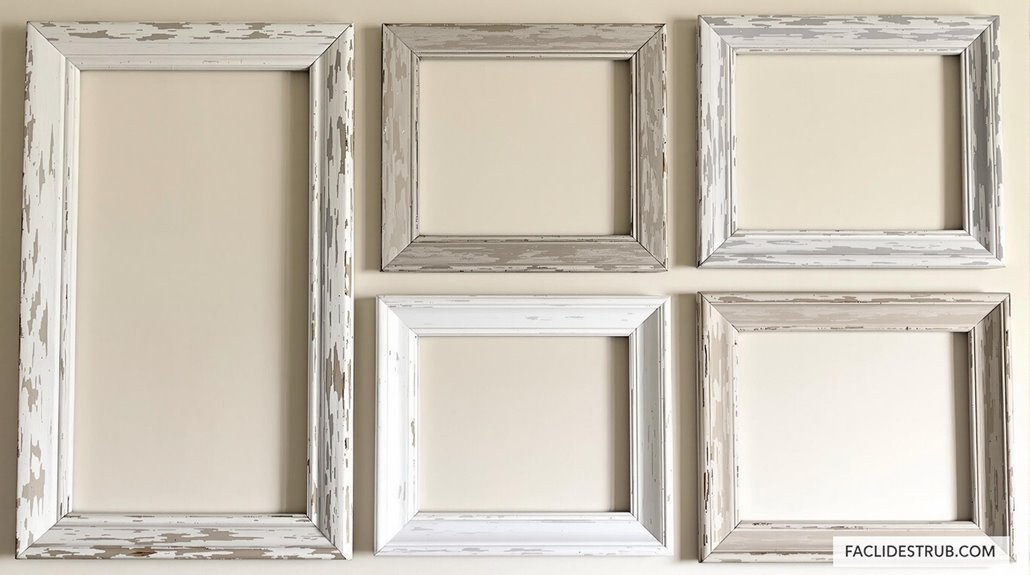 stylish distressed frame display