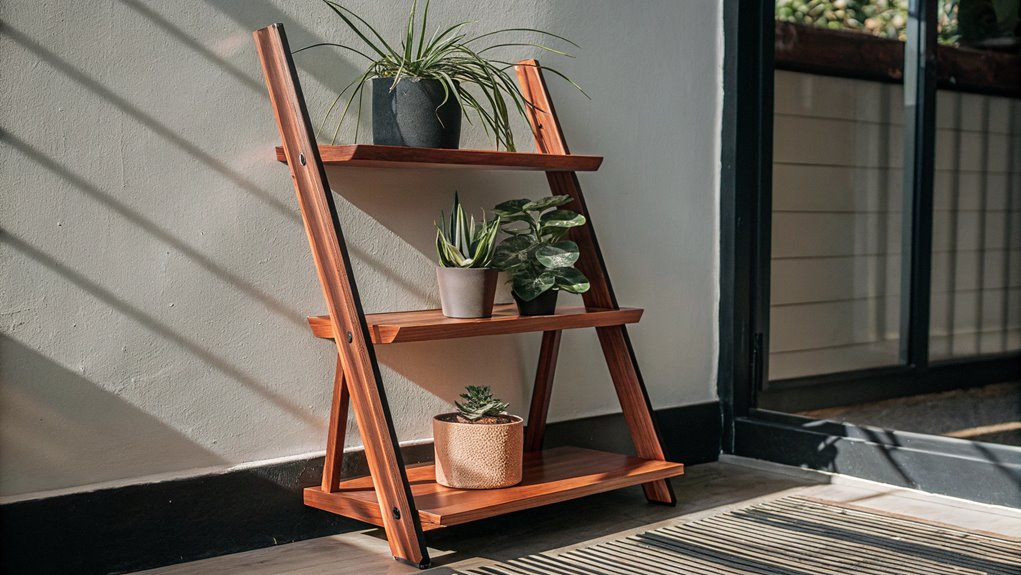 stylish wooden display stand