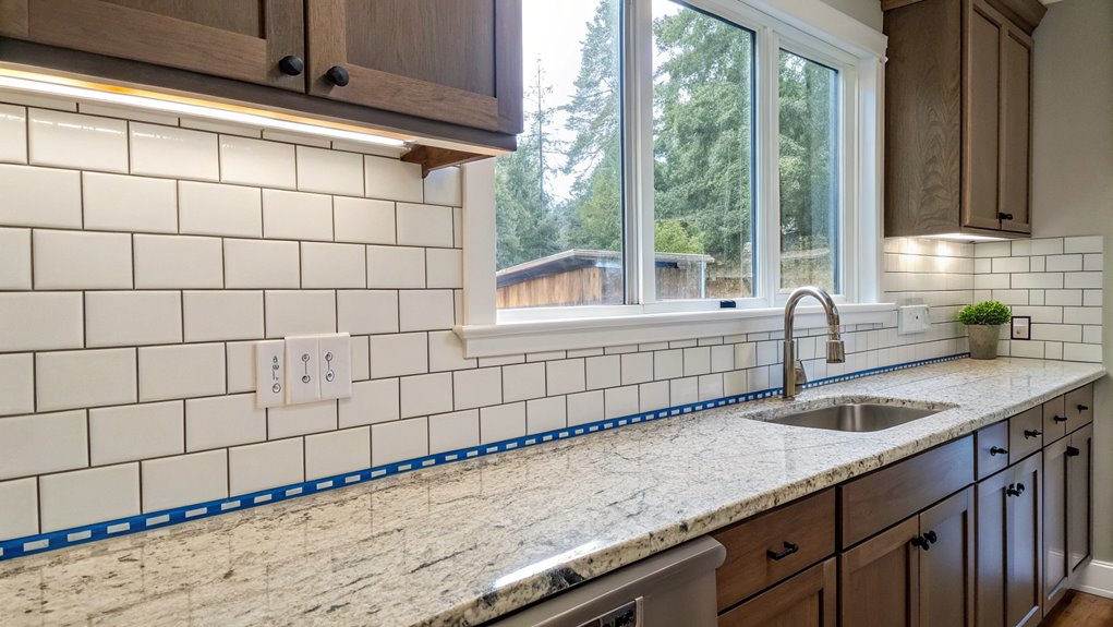 subway tile backsplash installation