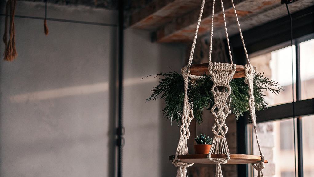 tiered macrame plant holders