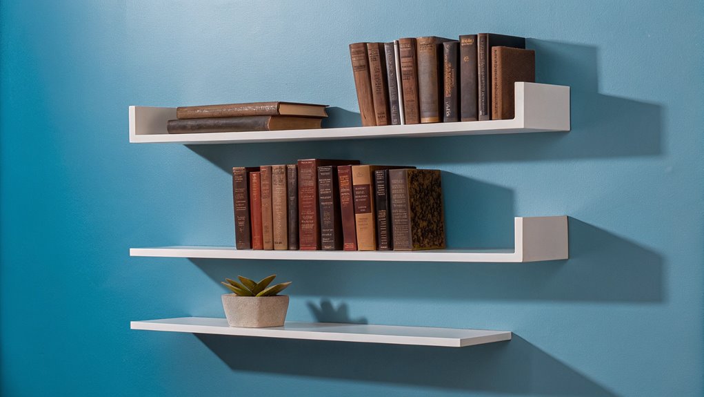 tiered shelving for books