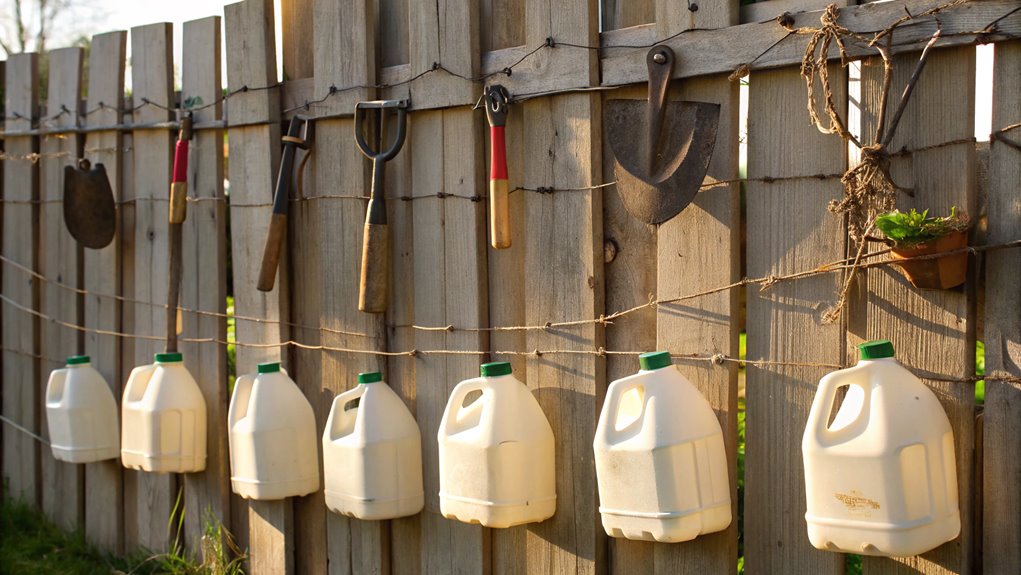 vertical garden tool organization