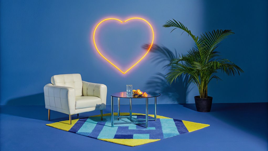 vibrant neon home decor