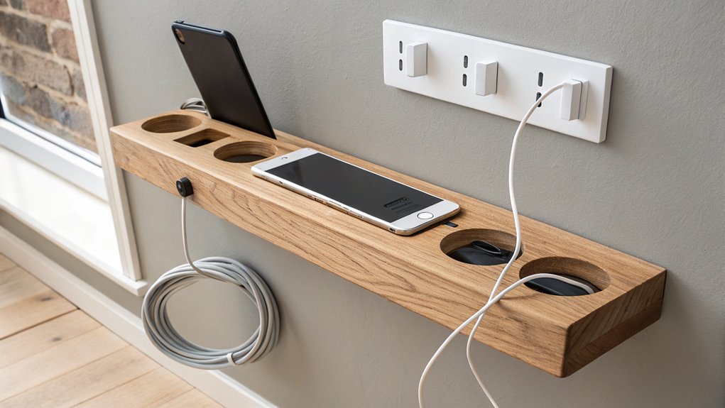 wall mounted device charging station